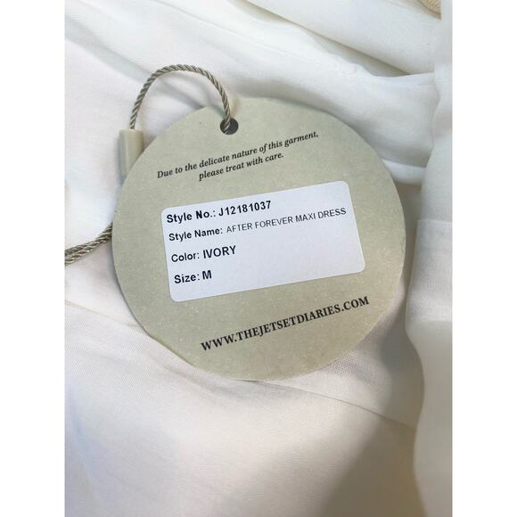 THE JETSET DIARIES After Forever Halter Ruffle Flounce Maxi Dress NWT US MEDIUM - Picture 10 of 14